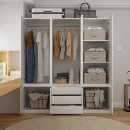 Large Armoire Wardrobe with Drawers and Shelves