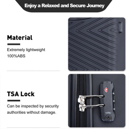 4-Piece ABS Suitcase W/Spinner 24" and 28" W/TSA Lock