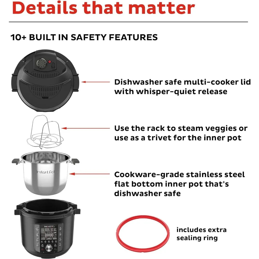 Pro (8 QT) 10-in-1 Pressure Cooker, Slow Cooker, Rice Cooker