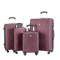 4-Piece ABS Suitcase W/Spinner 24" and 28" W/TSA Lock