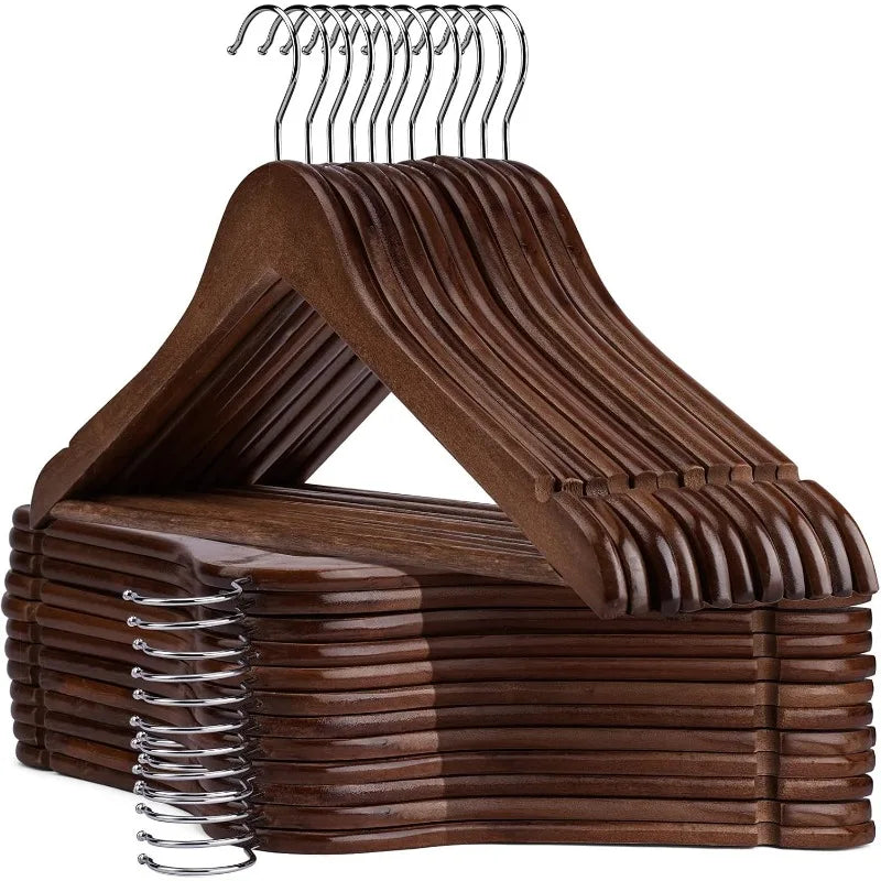 Wooden Hangers - 30 Pack - Heavy Duty