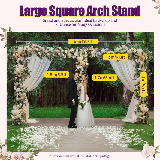 3x6M Wedding Arch Metal Stand Party Frame