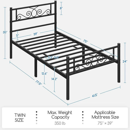 Twin Bed Frame Metal Platform Bed