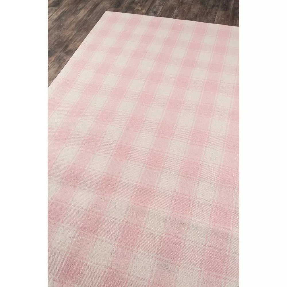 2'x3'Hand Woven Wool Area Rug Pink