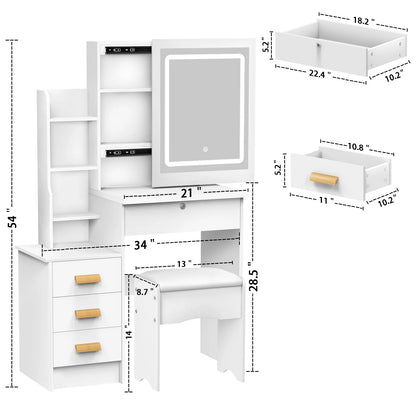 Bedroom Dressing Table Vanity Storage Dresser