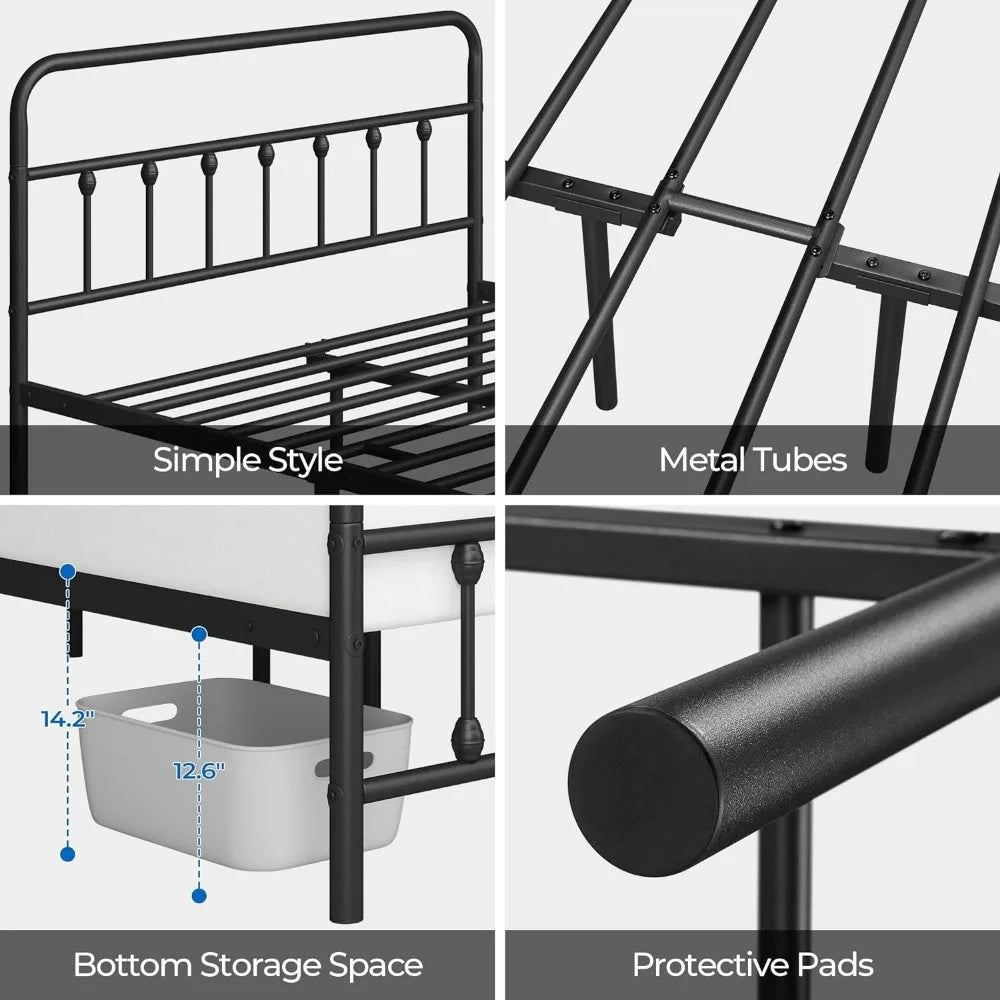 Classic Metal Full Platform Bed Frame