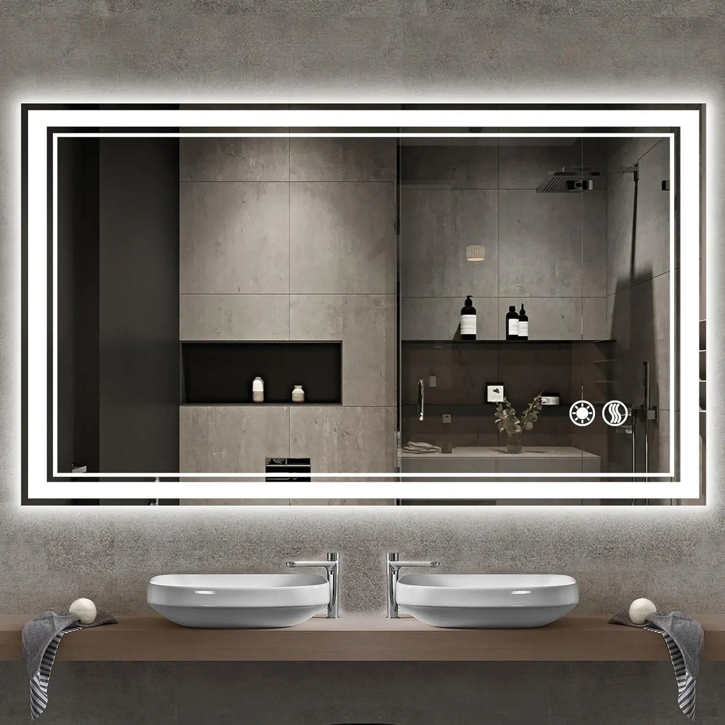 Mirror  with LED Lights Anti-Fog