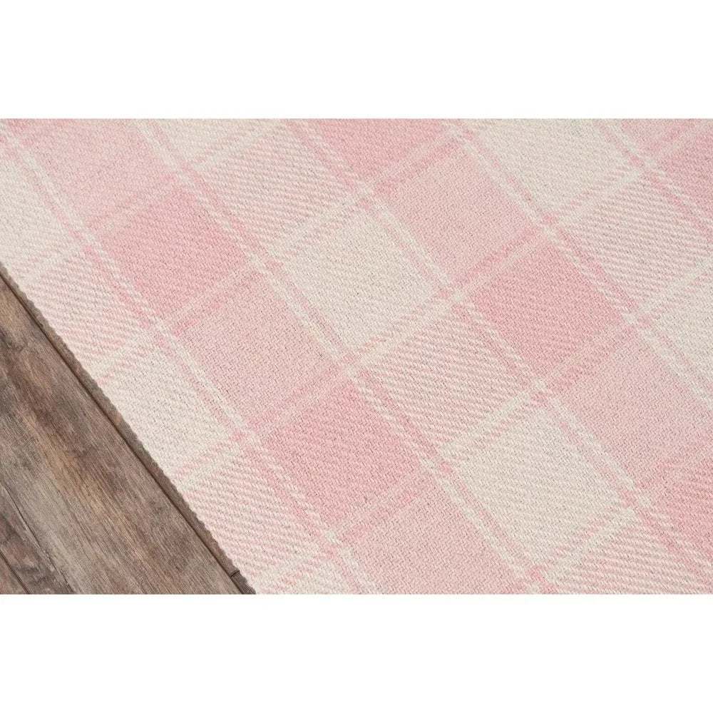 2'x3'Hand Woven Wool Area Rug Pink