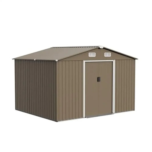 Outdoor Metal Storage Shed Lockable Door Waterproof