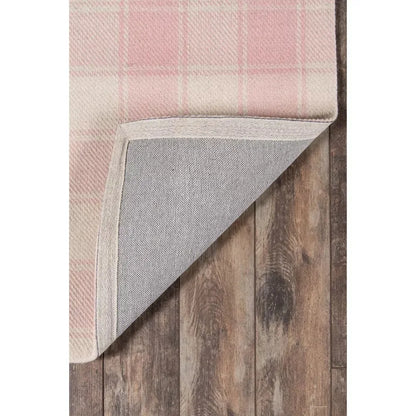 2'x3'Hand Woven Wool Area Rug Pink