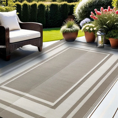 Outdoor Rug 9x12, Waterproof Large Plastic Straw