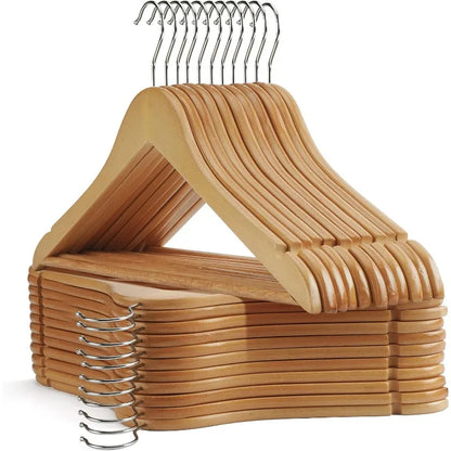 Wooden Hangers - 30 Pack - Heavy Duty