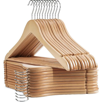 Wooden Hangers - 30 Pack - Heavy Duty