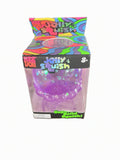 Schylling NeeDoh Jelly Squish - Purple Glitter Jellyfish Fidget Toy